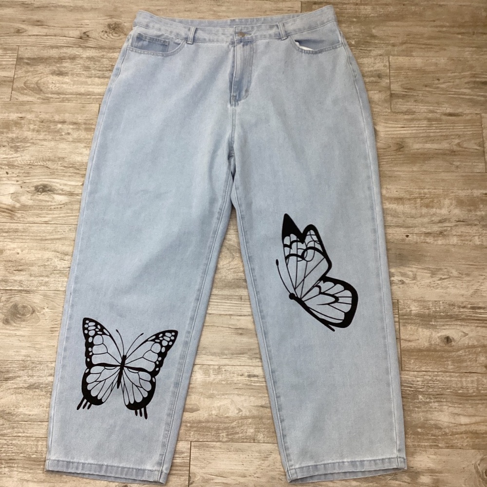 Women’s Jeans with Butterfly prints all over